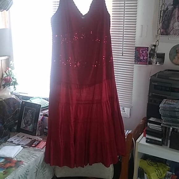Burgundy Summer Dress - Picture 1 of 4